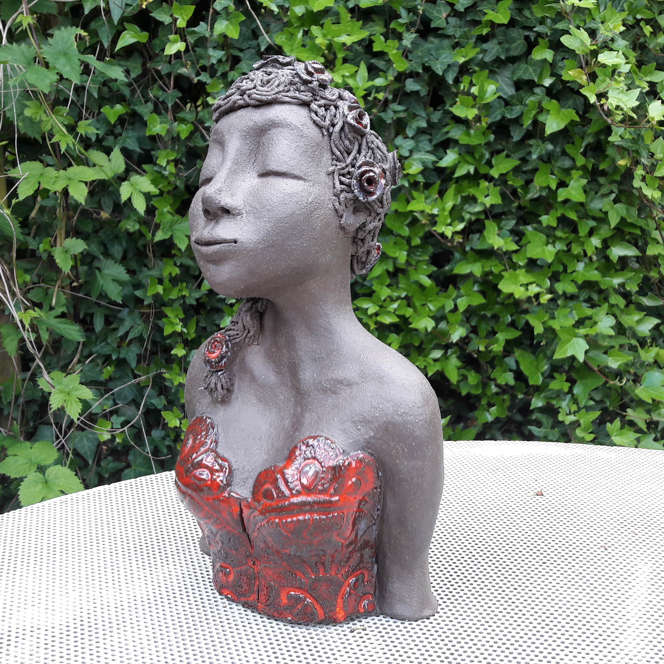 donker dame rood topje